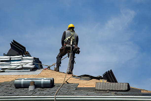 Professional Flat Roof Repair technician working in Castalia, OH
